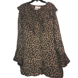 Vintage Floral Flouncy Kathy D Poet Style Blouse Button Down Woman’s Size 26/28